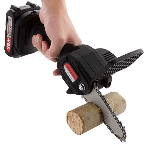 BIERDORF Mini Kettensäge mit Akku, 6 Zoll/15CM Mini Akku Kettensäge Sicherheitsschloss, Tragbar 5 x 2000 mAh Akku… – Bild 8