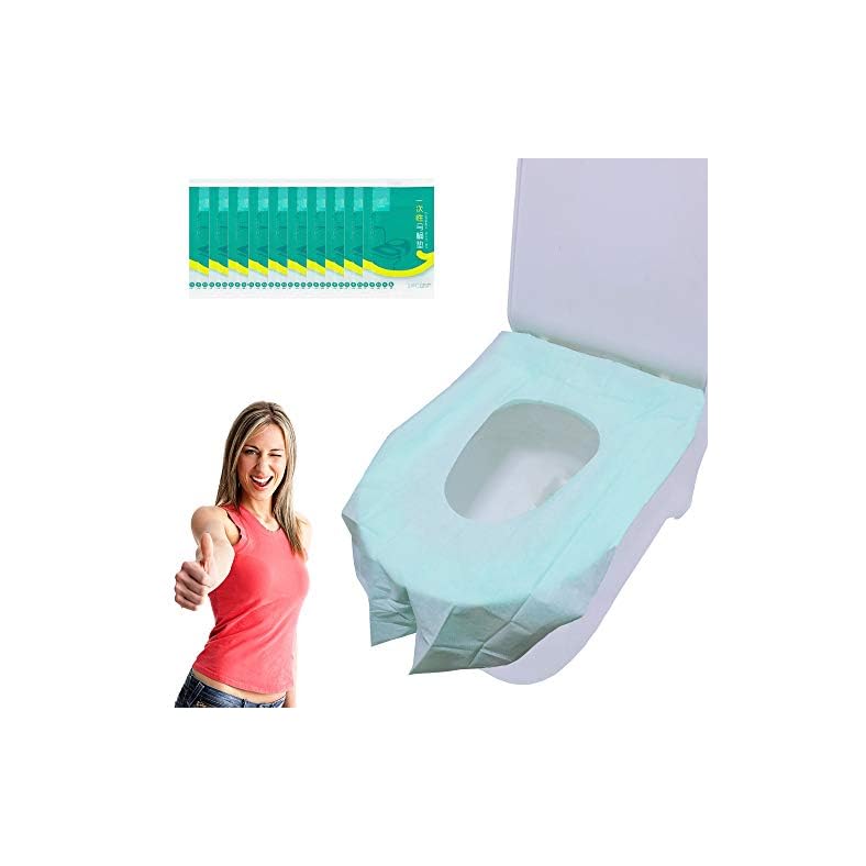 Ditind Toilet Seat Covers Disposable, 30 Pcs Toilet Seat Covers for Travel Accessories (15.8×23.6 inch), Extra Large PE…