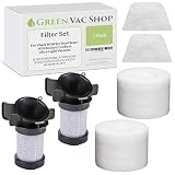 GreenVacShop 2-Pack Shark ION Flex DuoClean X30 X40 F60 F80 IF200 IF201 IF202 IF205 IF251 IF252 IF281 IF282 IF285 UF280 IC205 IR70 IR100 IR101 Replacement Filter Set 2Foam 2Felt 2Hepa XPREMF100 XPSTMF