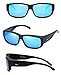 DUCO Unisex Wear Over Prescription Glasses Rx Glasses Polarized Sunglasses 8956 (Black Frame Revo Blue Lens)