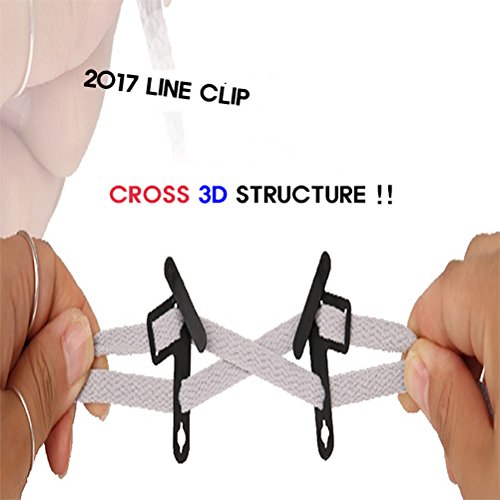 CNC-031 Shoelace Clip/Shoe Clip/Line Clip/Tongue holder/Clean Shoelace, 1set (BLACK)