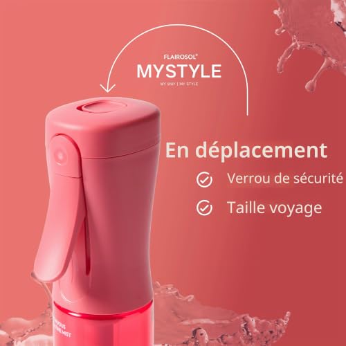 FLAIROSOL MyStyle Small Travel Spray Bottle - Ultra Fine Continuous Water Mist for Face, Hairdressing, Salon, Cleansing, Beauty, Toners, Hydration and Makeup