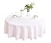 HIGHFLY Linen Round Tablecloth 60 inch Waterproof and Stain Resistant Natural Table Cloth for Dining Room