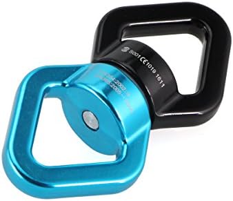 Safety Hanging Accessory Rotational Device Climbing Carabiner Gimbal Ring (Black/Blue)