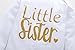 YOUNGER STAR 4Pcs Baby Girls Clothes Little Sister Long Sleeve Romper+Striped Long Pants+Hat (0-6 Months, White Stripe)