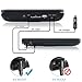 WONNIE 10.5 Portable Dual DVD Players with Two Mounting Brackets, 1024x800 HD LCD TFT, USB/SD/MMC Card Readers, Built-in 5 Hours Rechargeable Battery, Stereo Sound, AV Out & in (1 Player + 1 Screen)