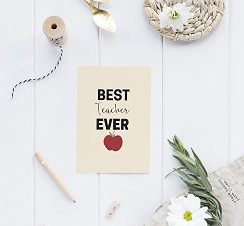 Best Teacher Ever - Inspirational Quote - Teacher Gifts - Modern Wall Art - Wall Decor - 5x7"- Art Print ONLY