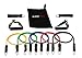 WODFitters Resistance Bands with Handle - 11 Pcs Portable Home Gym in a Bag - 5 Resistance Bands with Soft Grip Handles and Durable Clipping System, Door Anchor, Wrist and Ankle Straps