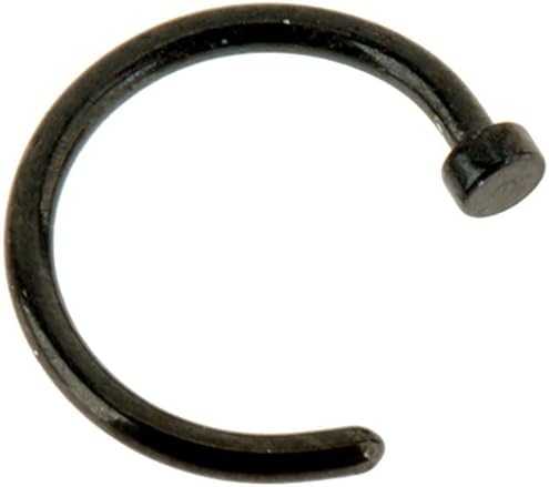 316L Surgical Steel 18 G Nose Ring Hoop Nostrils Hanger In Black Color