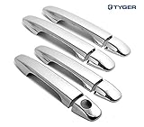 TYGER ABS Triple Chrome Plated Door Handle Cover 09-13 Toyota Venza/10-13 Prius/11-13 Sienna 4 Doors Without Passenger Side Keyhole No Smart keyhole