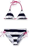 Kanu Surf Big Girls Layla Stripe Bikini Swimsuit, Navy, 10