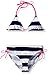 Kanu Surf Big Girls Layla Stripe Bikini Swimsuit, Navy, 10