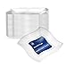 WAVEWARE CLEAR PLASTIC PARTY DISPOSABLE PLATES | 7 Inch Hard Square Wedding Appetizer Plates, 40 Ct | Elegant & Fancy Heavy Duty Hard Party Supplies Salad Plates for Holidays & Occasions