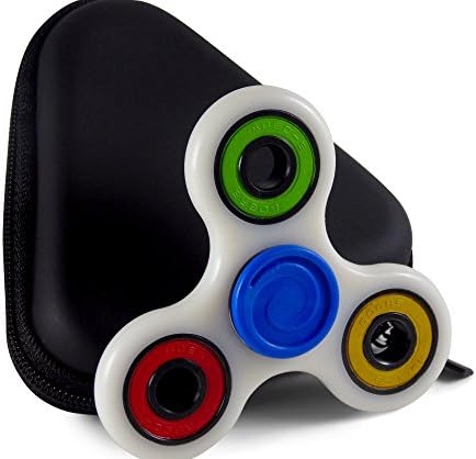 Tri-Spinner Fidget Toy With Zipper Case Premium Si3N4 Ceramic Bearing With 2.5 Minute Spin Time EDC Relieving ADHD Anxiety Stress Relief Boredom Non-3D Printed (multi)