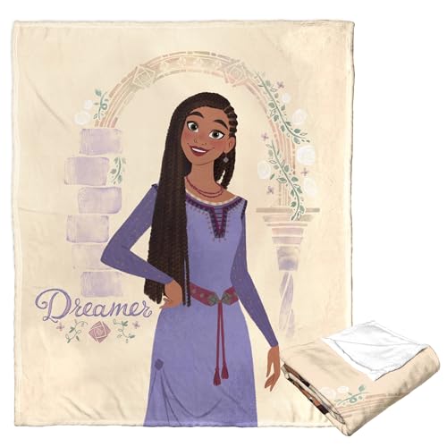 Northwest Disney Wish Silk Touch Throw Blanket, 50 x 60 inches, Wish, Hope, & Dream