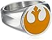 Star Wars Jewelry Men's Yellow Rebel Symbol Stainless Steel Ring