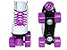 Epic Skates Princess Quad Roller Skates, White/Purple, 3, Purple Princess Quad Skates, Youth 3