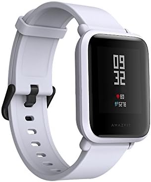 Xiaomi Amazfit Bip Smart watch with GPS Real-time Heart Rate Monitor Water Resistant Sports Fitness Tracker Support iOS and Android for Kids Men Women /US Version (White Cloud)