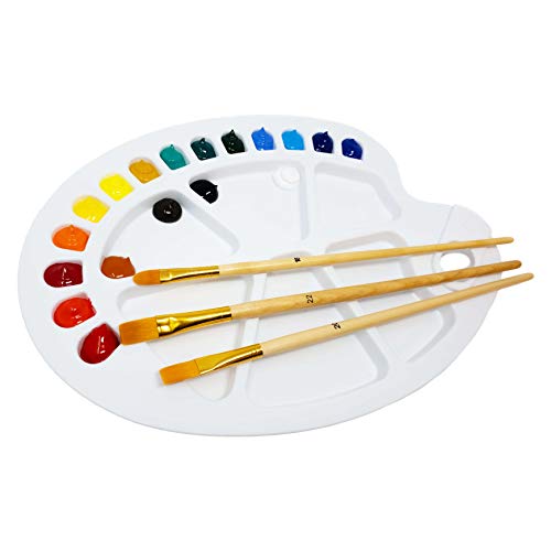 MILO 51 pc Complete Artist Painting Set with Tabletop Wood Easel Box, Stretched Canvas, 18 Acrylic Paint Colors, 10 pc Art Brush Set, and Painting Kit Accessories for Adults and Kids