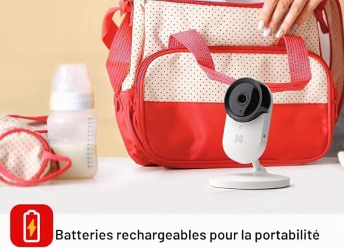 Caméra pour bébé Cherish C120 avec Application Mobile- caméra pour bébé de Haute résolution, avec possibilité de zoomer à Distance, Audio bidirectionnel