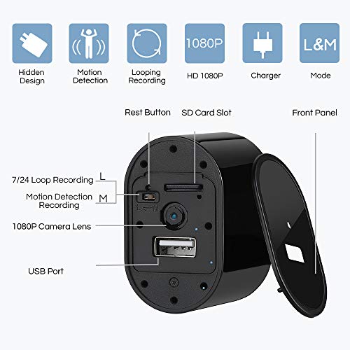 Hidden Spy Camera Mini Surveillance Rovtop Security Cameras for Homes