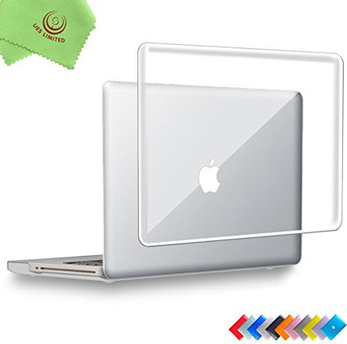 UESWILL Glossy Crystal Clear See Through Hard Shell Case Cover for MacBook Pro 13