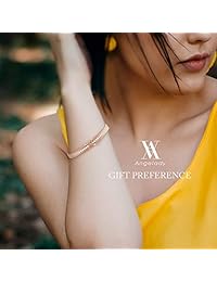 Angelady "Guardian Love Women Cuff Bracelets Infinity Rose Gold Chain Bangle Gift for Women Girlfriend Wife, Crystal from Swarovski-Present for her