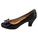 Beston CC04 Women's Sweet Bow Tie Mid Heel Slip On Dress Pumps Half Size Larger