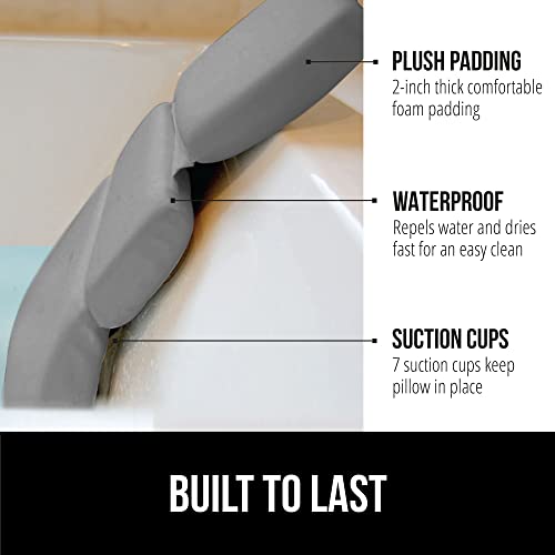 Gorilla Grip Luxury Bath Pillow, Slip Resistant Waterproof Bathtub Head