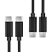 CHOETECH USB C to USB C Cable, 2 Pack [3.3ft & 6.6ft] USB Type C Fast Charging Cable Compatible with Samsung Galaxy Note 10/Note 10 Plus/S10/S10+/Note 9/S9, Google Pixel 2/3, MacBook Pro, iPad Pro