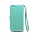 iPhone 6S Plus Case/iPhone 6 Plus Case, IZENGATE [Classic Series] Wallet Case Premium PU Leather Flip Cover Folio with Stand for Apple iPhone 6 Plus/Apple iPhone 6S Plus (Mint)