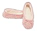 MIXIN Women's Ballerina Slippers Elegant Comfortable Knitted Woolen Soft Sole Indoor House Shoes (7 US Women, Pink1)