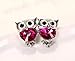 bestwishes2u Cute Owl Crystal Earring Anti-allergy Needle Ear Stud Anti-allergy