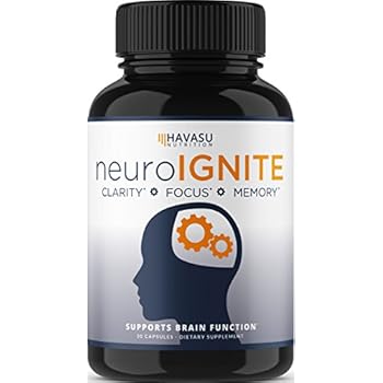 Havasu Nutrition Extra Strength Brain Supplement for Focus, Energy, Memory & Clarity - Mental Performance Nootropic with St Johns Wort - Supports Brain Function for Men & Women - 30 Capsules (1)