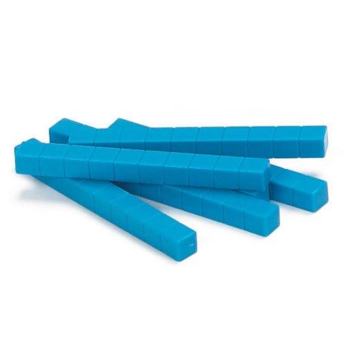 EAI Education Base Ten Rods: Blue Plastic - Set of 50