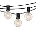 50FT Outdoor Patio String Lights with 50 Clear Globe G40 Bulbs, UL Certified for Indoor/Outdoor Patio Backyard Pool Pergola Market Cafe Porch Garden Marquee Letter Decor