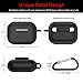 YDY Cover for AirPods Pro Case, Silicone Headphone Case for Airpods 3 Full Shockproof Protective Accessories with Keychain, Visible Front LED, Anti- Scratch for Airpods pro Charging Case (Black)thumb 4