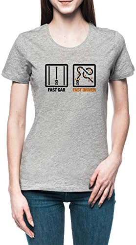 Fast Car - Fast Driver Women's T-Shirt Tee Grey