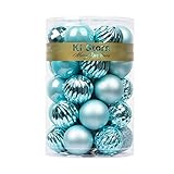 KI Store 34ct Christmas Ball Ornaments Shatterproof