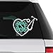 RN BSN LPN CNA LPN NP Nurse Heart Stethoscope Vine Monogram Decal Sticker for Tumblers, Laptops, Clipboards, Planners, Etc