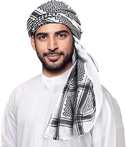 HOMELEX Cotton Keffiyeh Authentic Arab Head Scarf (45