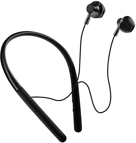Wireless Headphones,Bluetooth Earphones with HiFi Sound,Sweat-Resistant,Built-in Mic,Secure Fit Sports Earbuds for Gym/Running/Workout(Black)