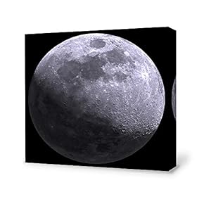 Canvas Wall Art for Living Room,Bedroom Home Artwork Paintings Charming Moon Ready to Hang - 12x12 inches