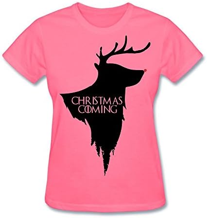 DE VSSL Women's Christmas Is Coming Short Sleeve Funny TShirt