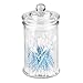 mDesign Bathroom Vanity Storage Organizer Apothecary Canister Jar for Cotton Balls, Swabs, Makeup Sponges, Bath Salts, Hair Ties, Jewelry - 3 Pack - Clear