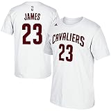 Lebron James Cleveland Cavaliers White Jersey Name and Number T-Shirt