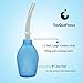 TopQuaFocus Enema Bulb Anal Douche Enema Cleaner for Women’s or Man’s Health 10 oz Clear Blue
