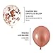 Rose Gold Confetti Balloons Set- 16 pcs Bachelorette Party Decorations for Bridal Showers, Wedding, Engagement Decor and Birthday Parties - Premium Large 18 Inch Latex Party Balloons Kit