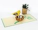 CUTPOPUP Yellow Grosbeak Pop Up Card, 3D Birthday Cards, Fathers Day, Mothers Day Card, Thank You Greeting Card