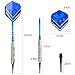 Wobe 12pcs 18g Soft Dart with 16 Dart Flights and 200 Dart Soft Tip Points, Electronic Darts Set for Bar Game Darts Target, Safety Kids Darts for Dartsboard Blue